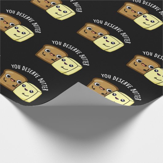 バターおもしろいフードプンダーク ラッピングペーパー (角)