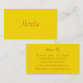 バターのようなポップコーンで白黒 名刺 (正面/裏面)