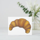 バターのような熱いクロワッサン菓子フランスの食品 ポストカード (スタンド正面)