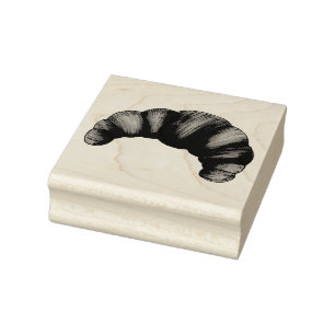 バターのフレーク状クロワッサンフランスのクレセント菓子 ラバースタンプ