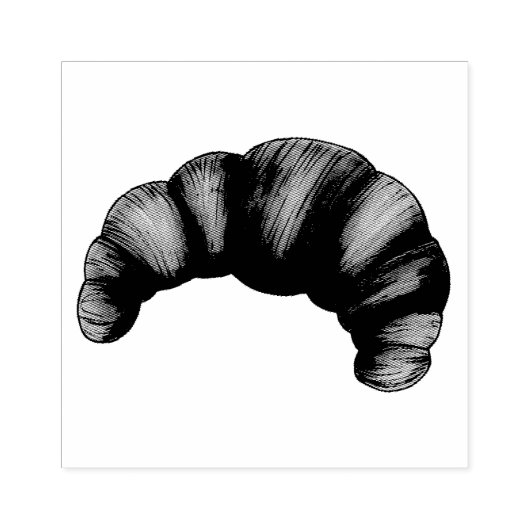 バターのフレーク状クロワッサンフランスのクレセント菓子 ラバースタンプ (インプリント)