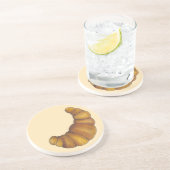 バターのフレーク状ゴールデンクロワッサンフランスのペストリー食品 コースター (側面)