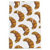 バターのフレーク状ゴールデンクロワッサンフランスのペストリー食品 ミディアムペーパーバッグ (正面)