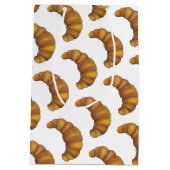 バターのフレーク状ゴールデンクロワッサンフランスのペストリー食品 ミディアムペーパーバッグ (裏面)