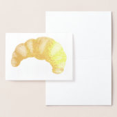 バターのフレーク状ゴールデンクロワッサンフランスのペストリー食品 箔カード (ディスプレー)