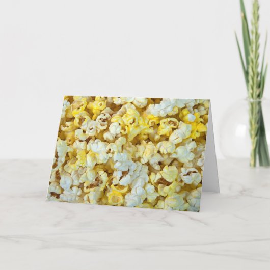 バターの効いたポップコーンの背景 カード (正面)