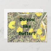 バターは好きですか？ タンポポの楽しいポストカード ポストカード (正面/裏面)