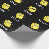 バターは決して食べ物をパンおもしろいダークBGよりも遅い ラッピングペーパー (角)