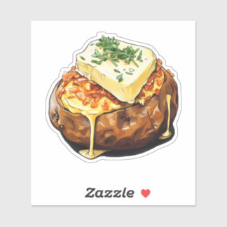 バターをトッピングしたジャケットポテト シール