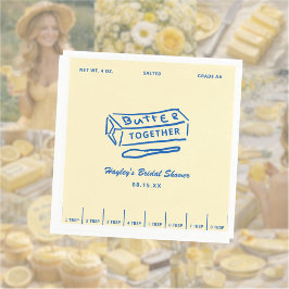 バターを一緒にして黄色の結婚前お披露目パーティー スタンダードカクテルナプキン