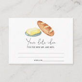 バターを一緒に – 日付の夜のアイディア\日付のjar エンクロージャーカード (正面)