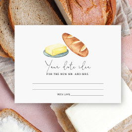 バターを一緒に – 日付の夜のアイディア\日付のjar エンクロージャーカード