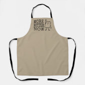 バターを増やし、今やかわいいパおもしろいン切れに抗議 エプロン (正面)
