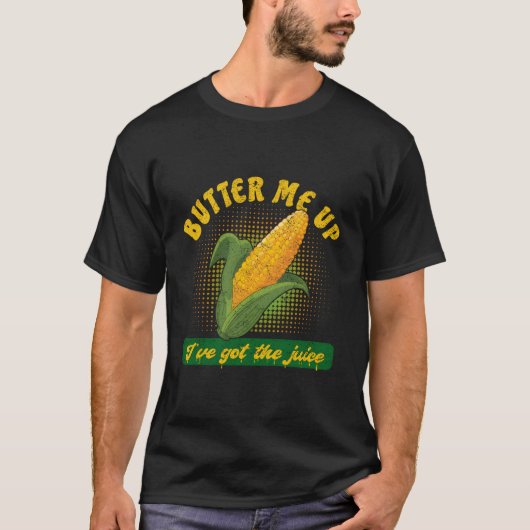 バターを私はジュースを得持っている – コーン男性 Tシャツ (正面)