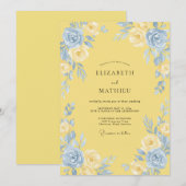 バターアジュール芍薬の結婚式 招待状 (正面/裏面)