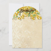 バターイエローさくらんぼブロッサムティーステイン結婚ズ 招待状 (裏面)