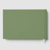 バターイエローとセージのミニマル結婚リスト ゲストブック (裏面)