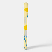 バターイエローとブルーのフローラ Case-Mate iPhoneケース (裏面 / 右)