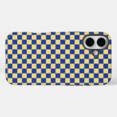 バターイエローとブルーの市松模様 Case-Mate iPhoneケース (裏面 (横))