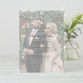 バターイエローのローズブーケ ウェディングシャワー 招待状 (スタンド正面)