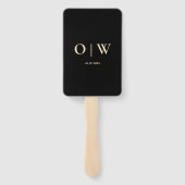 バターイエローの式次第 ウェディングプログラム ハンドファン (裏面)