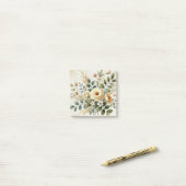 バターイエローウォーターカラーフローラ春と夏 ポストイット (デスク上)