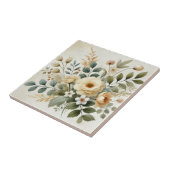 バターイエローウォーターカラーフローラ春&サマー タイル (側面)