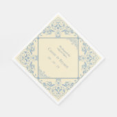 バターイエローエレガントリージェンシーフォーマルエラ結婚ーズ スタンダードランチョンナプキン (角)