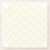 バターイエローサザンコテージシェブロン ガラスコースター (裏面)