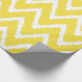 バターイエローサザンコテージシェブロン ラッピングペーパー (角)