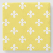 バターイエローサザンコテージフルーアデリス ストーンコースター (正面)