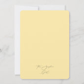 バターイエローザサンシャインガールブライダルシャワー 招待状 (裏面)