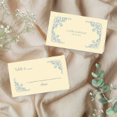 バターイエローシック空白のテーブルナンバー座席表 プレイスカード