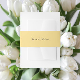 バターイエローシンプルのスタイル付き名結婚前 招待状ベリーバンド