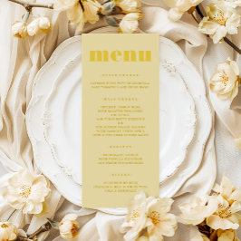 バターイエローシンプル結婚 メニュー