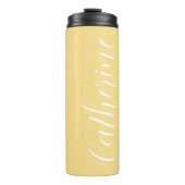 バターイエロースタイライズド結婚の花嫁メイド タンブラー (正面)