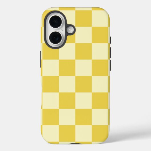 バターイエローチェッカー Case-Mate iPhoneケース (裏面)