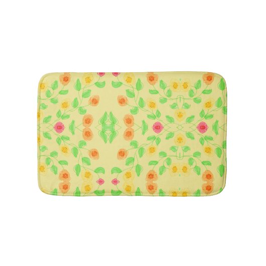 バターイエローマットあなたのサイズを選択 バスマット (正面)