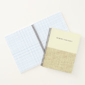 バターイエローモダンとリネンの柄のノート ノートブック (内部)