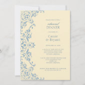 バターイエローリハーサルディナー招待状 招待状 (正面)