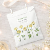 バターイエローローズフラワーサンキュー結婚ズ フェイバーバッグ (クリップ留めされた状態)