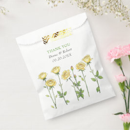 バターイエローローズフラワーサンキュー結婚ズ フェイバーバッグ
