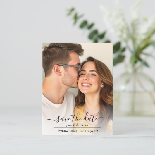 バターイエローローズフラワーロマンチックなフローラ写真 ポストカード (スタンド正面)