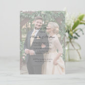 バターイエローローズブーケカップルのシャワー 招待状 (スタンド正面)