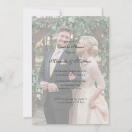 バターイエローローズブーケカップルのシャワー 招待状