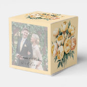 バターイエローローズブーケ結婚の写真 フェイバーボックス (裏面サイド)