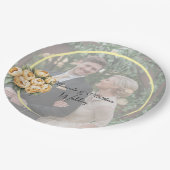 バターイエローローズブーケ結婚の写真 ペーパープレート (アングル)