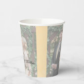 バターイエローローズブーケ結婚の写真 紙コップ (左)