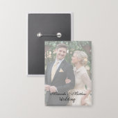 バターイエローローズブーケ結婚の写真 缶バッジ (正面/裏面)