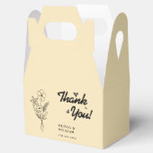 バターイエローワイルドフラワー結婚の感謝 フェイバーボックス (オープン)